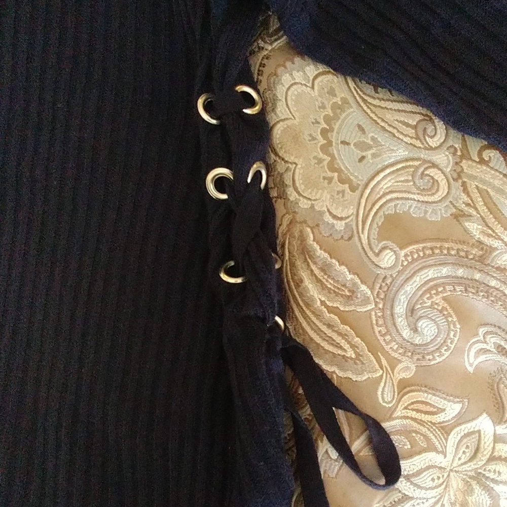 Navy ribbed Sweater - Picture 2 of 4